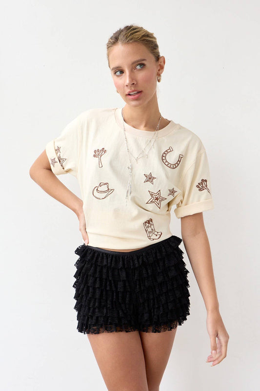 Western Embroidered Tee