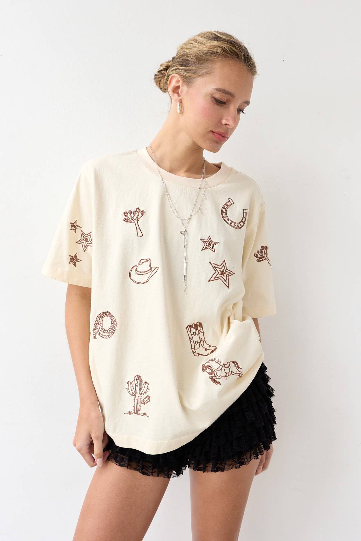 Western Embroidered Tee