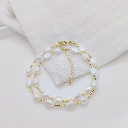 Pearl and Gold Chain Necklace