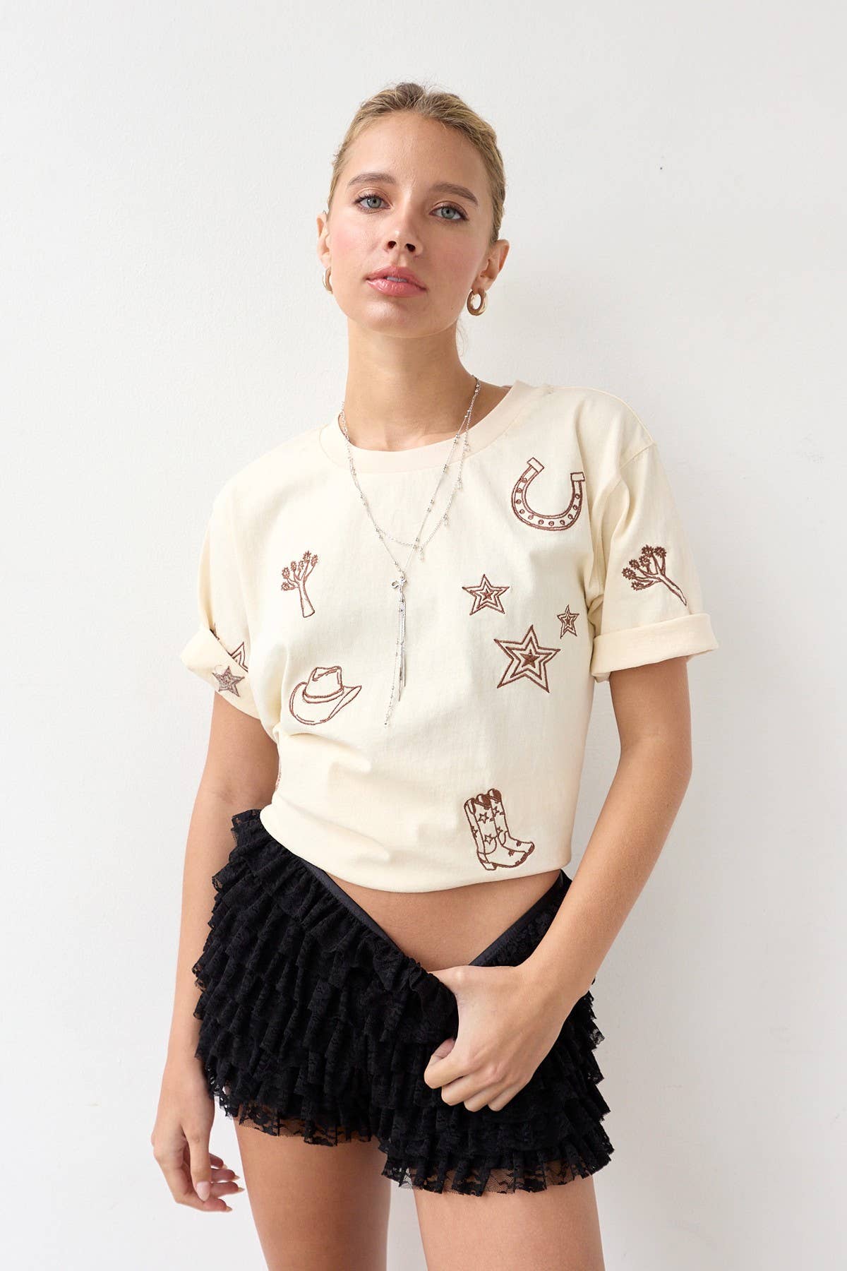 Western Embroidered Tee